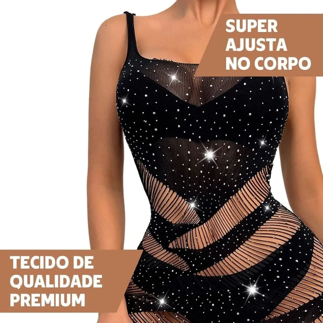 Mini Vestido Lingerie Luxo que Valoriza Seu Corpo com Elegância - Imagem 3