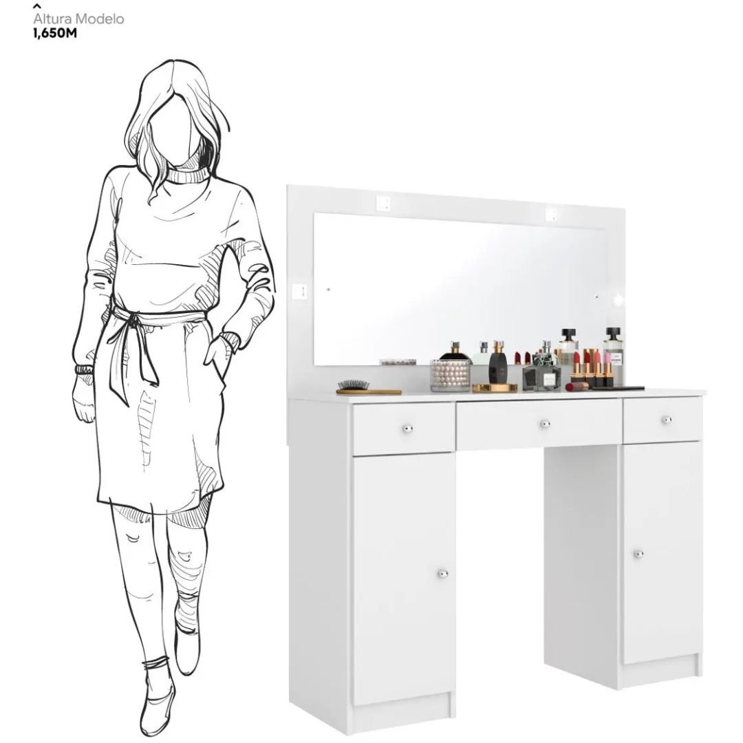 Organize-se com Elegância: Penteadeira Camarim com LED - Imagem 10