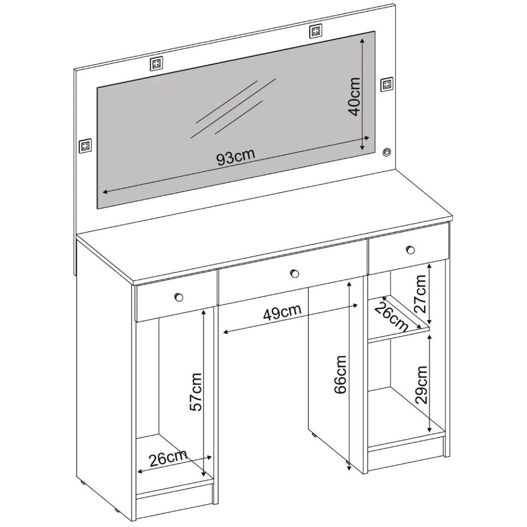 Organize-se com Elegância: Penteadeira Camarim com LED - Imagem 11