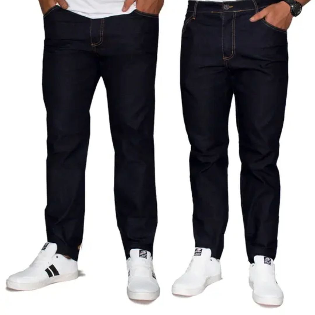 Kit com 2 Calças Jeans Masculinas Tradicionais e Confortáveis - Imagem 2