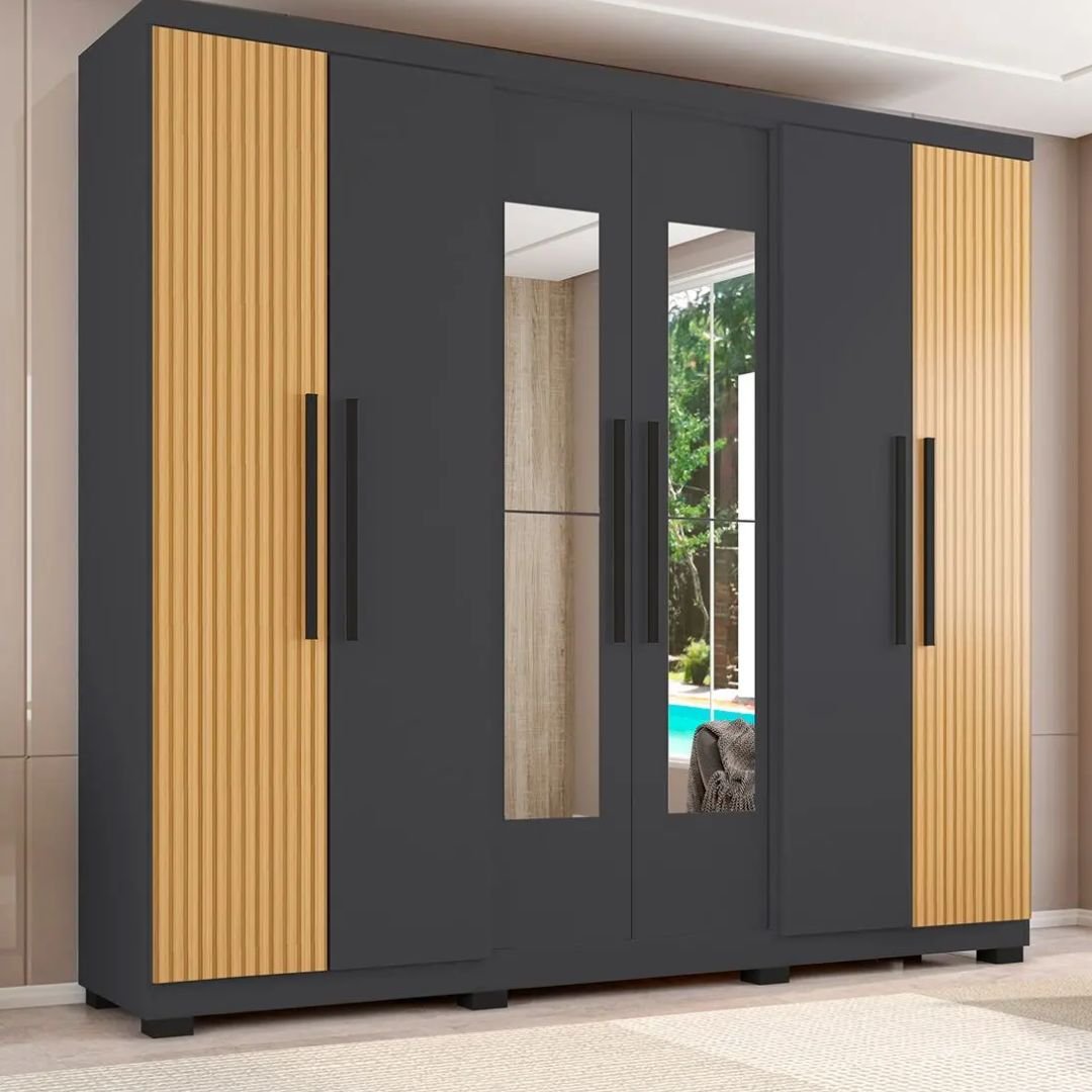 Guarda-roupa Casal Braga: Espaço, Organização e Espelho - Imagem 2