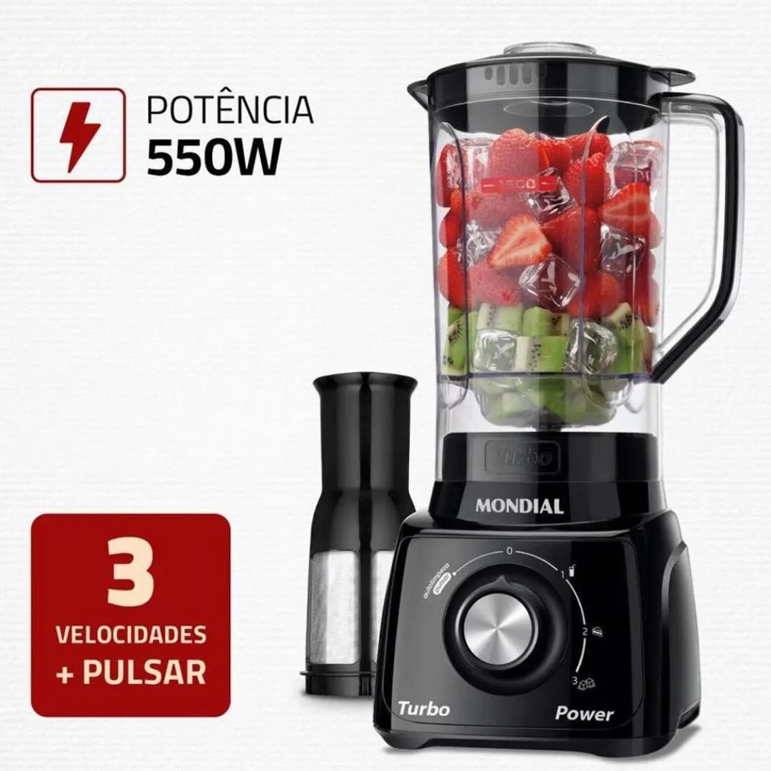 Liquidificador Mondial Turbo Power: potência e praticidade diária - Imagem 3
