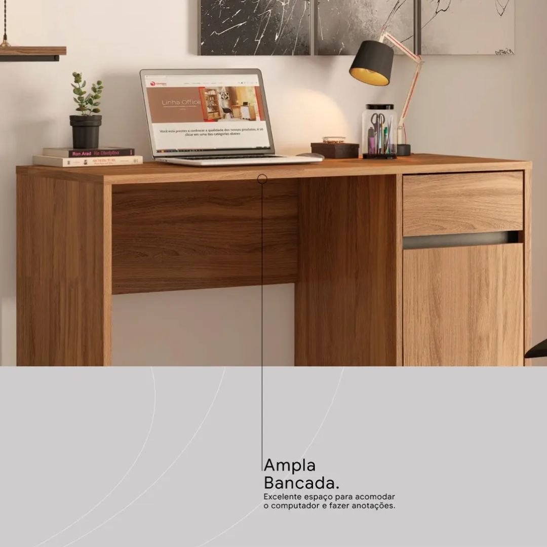 Escrivaninha Demóbile Office que organiza e valoriza seu espaço - Imagem 5
