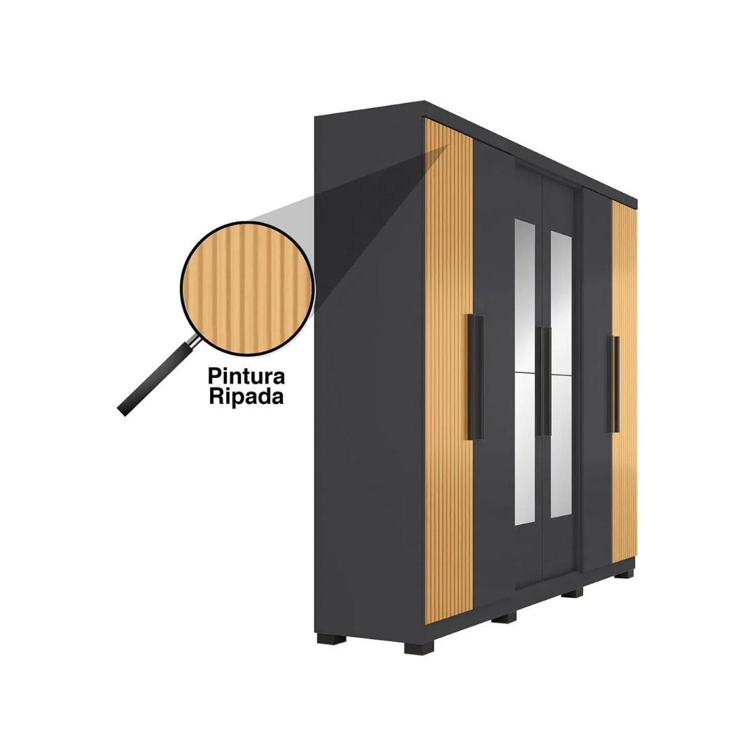 Guarda-roupa Casal Braga: Espaço, Organização e Espelho - Imagem 5