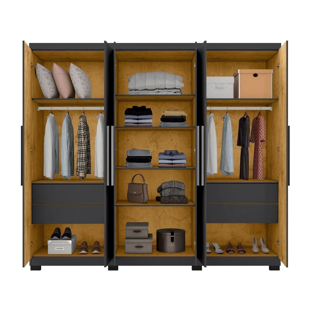 Guarda-roupa Casal Braga: Espaço, Organização e Espelho - Imagem 6