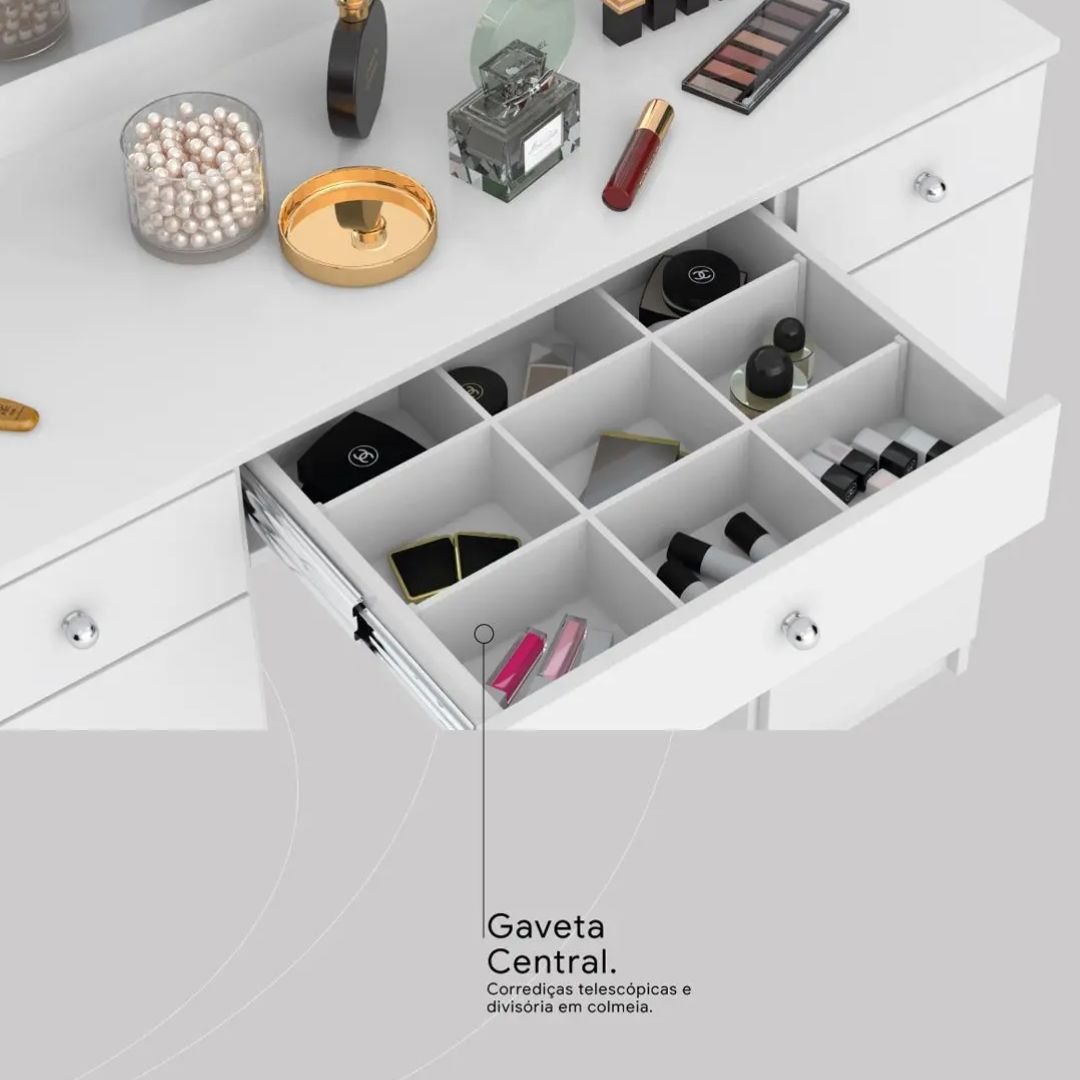 Organize-se com Elegância: Penteadeira Camarim com LED - Imagem 7