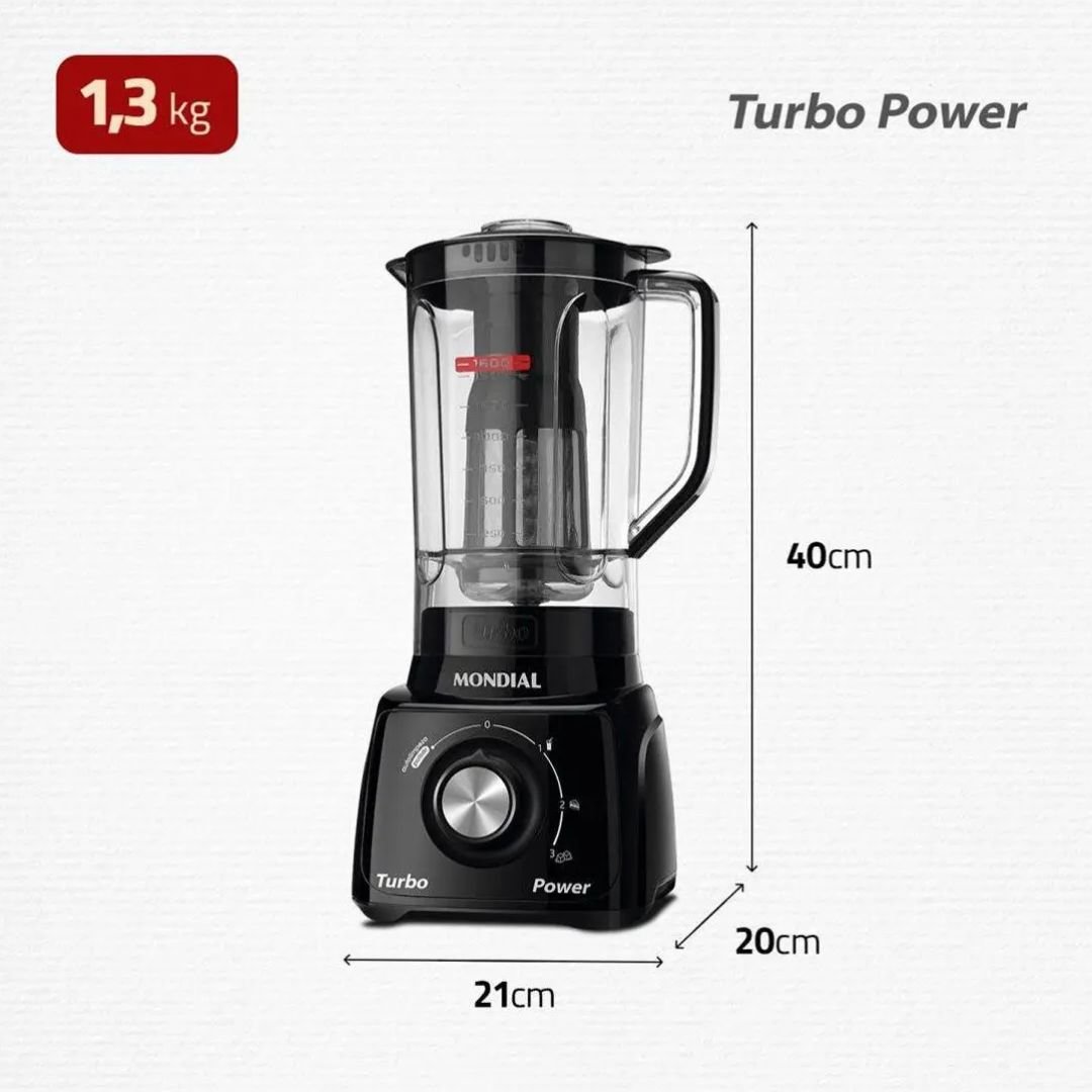 Liquidificador Mondial Turbo Power: potência e praticidade diária - Imagem 9