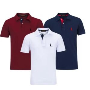 Kit 5 Camisas Polo Bordadas Originais: Estilo e Economia