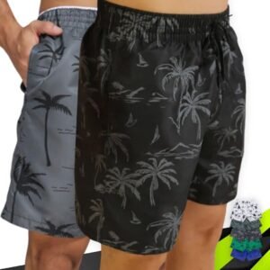 Kit 2 Shorts Bermuda Coqueiro Tactel Masculina