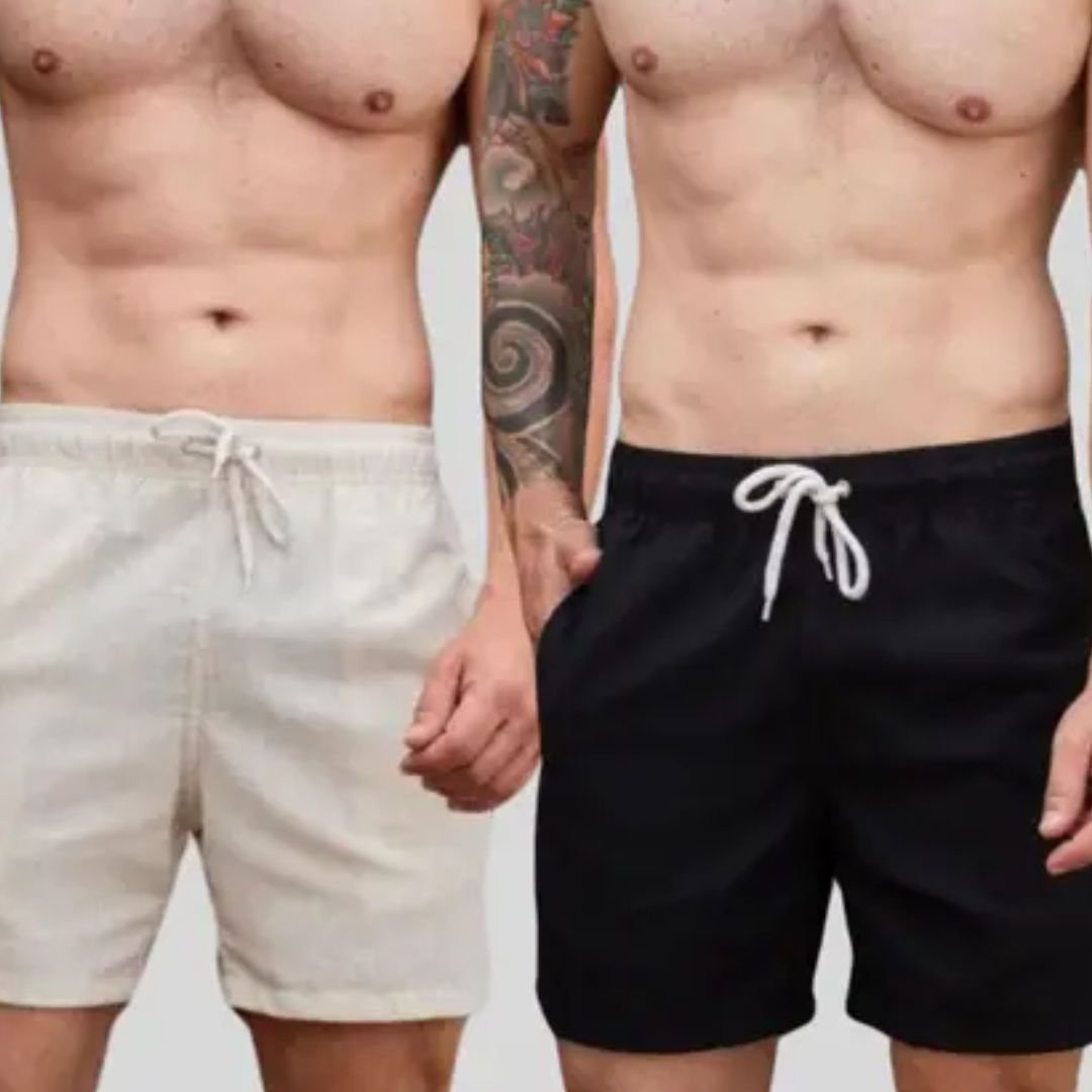 Kit 2 Shorts Masculino Linho Elegância e Conforto