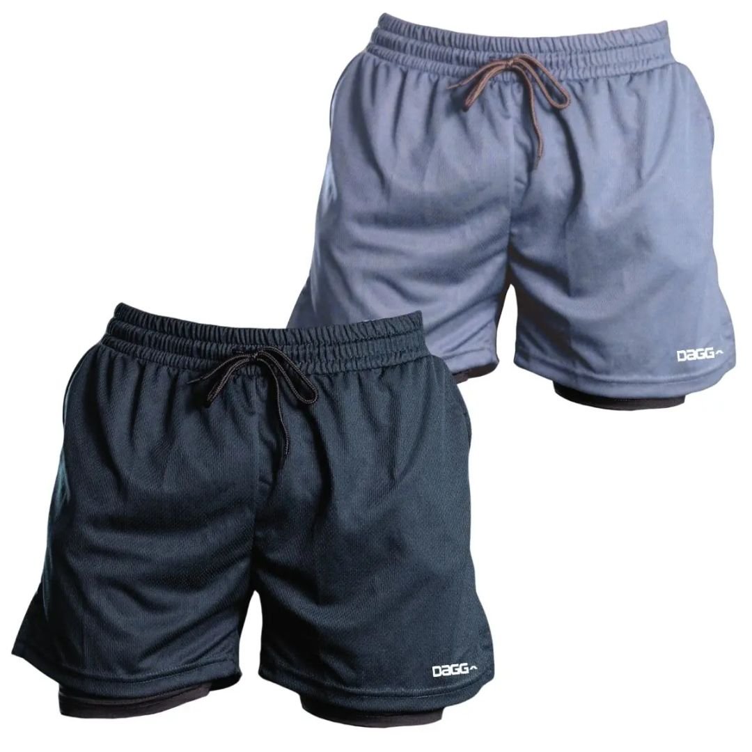 Kit 2 Shorts Masculino Academia com Segunda Pele