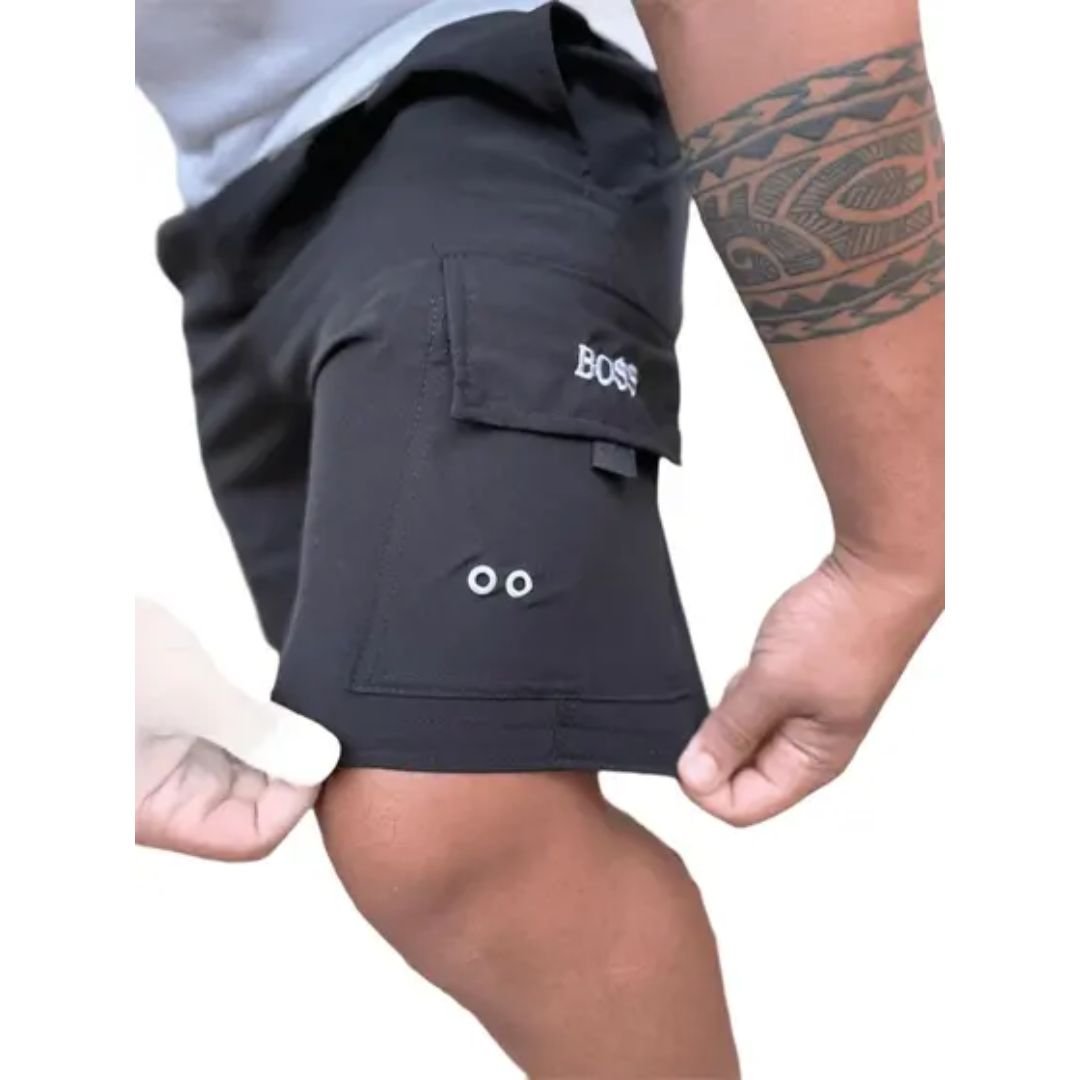 Kit 2 Shorts Cargo Masculino em Elastano Confortável - Imagem 3