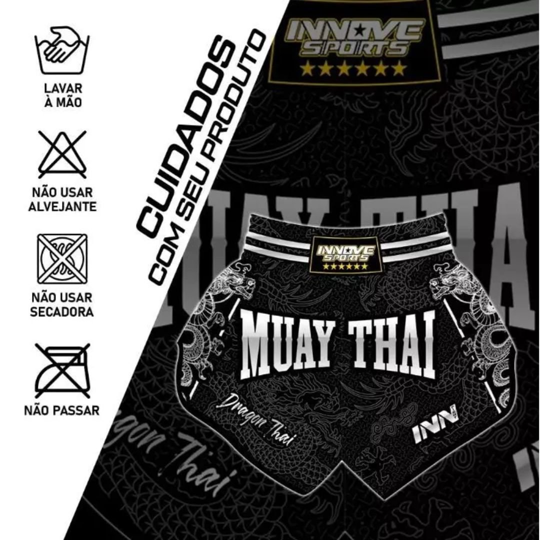 Short Muaythai Dragon Thai Premium Conforto e Liberdade - Imagem 4