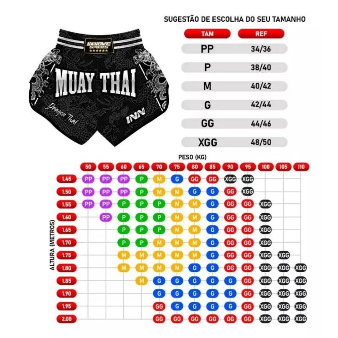 Short Muaythai Dragon Thai Premium Conforto e Liberdade - Imagem 5