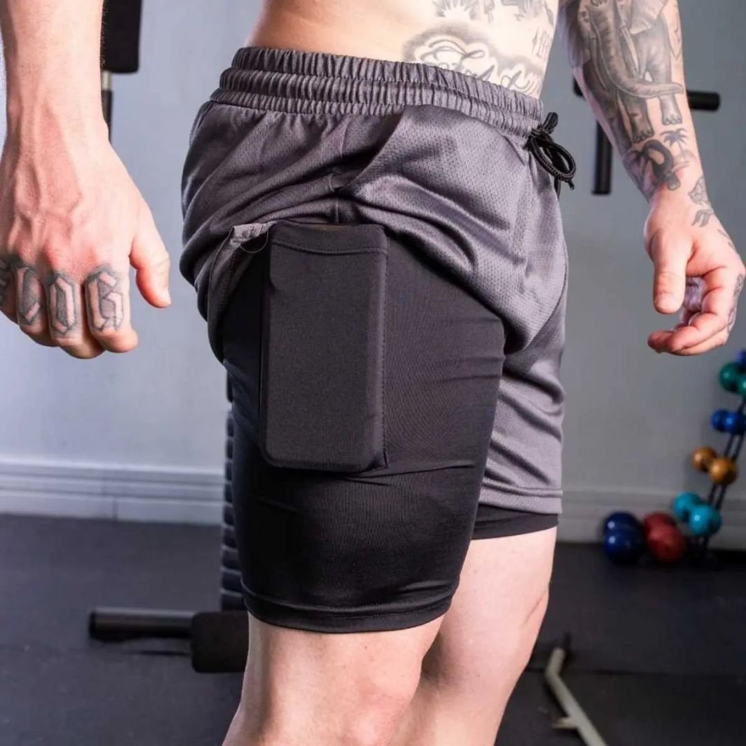 Kit 2 Shorts Masculino Academia com Segunda Pele - Imagem 5