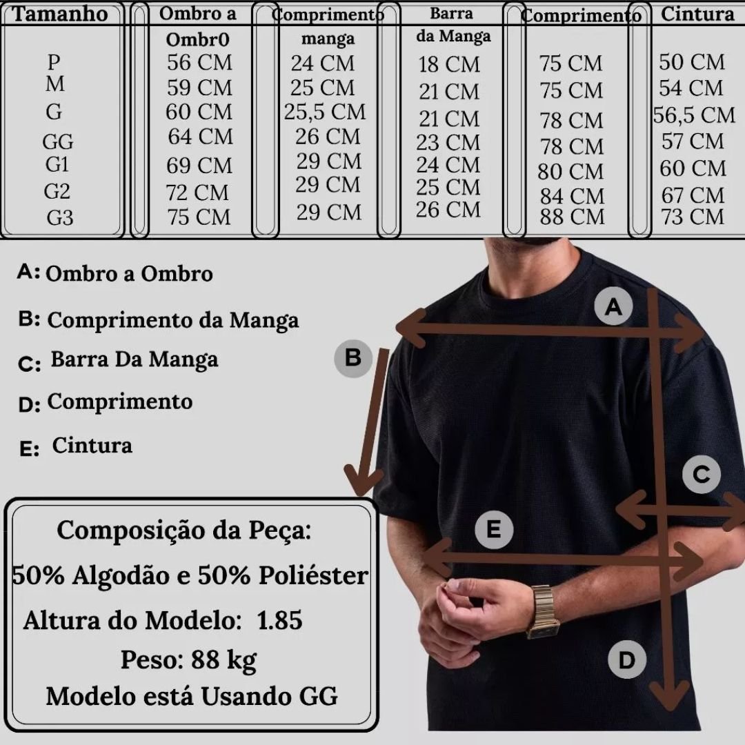 Kit 3 Camisetas Oversized Masculinas: Estilo e Conforto Diário - Imagem 3