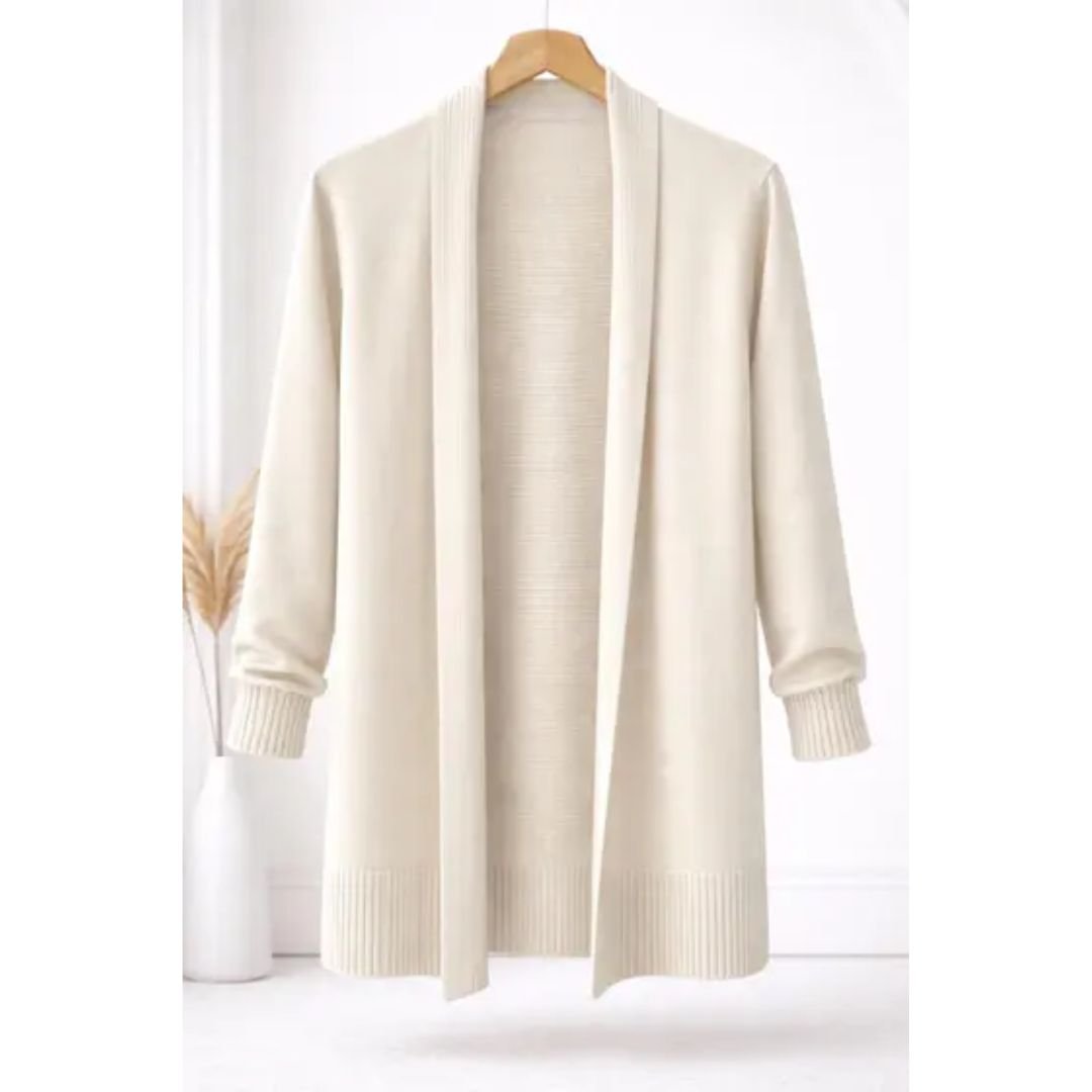 Cardigan Longo em Tricot: Elegância e Conforto para Todo Dia