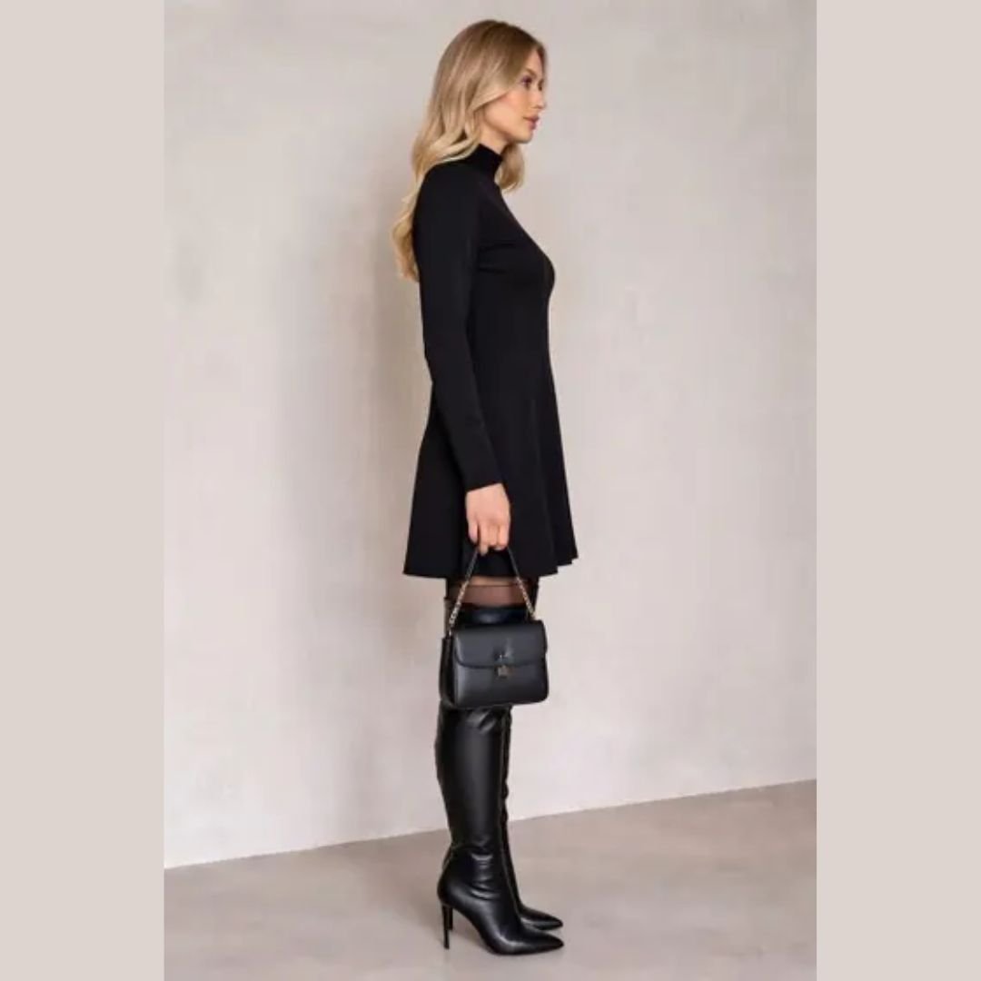 Vestido Gola Alta Evasê: Elegância e Conforto em Qualquer Ocasião - Imagem 2