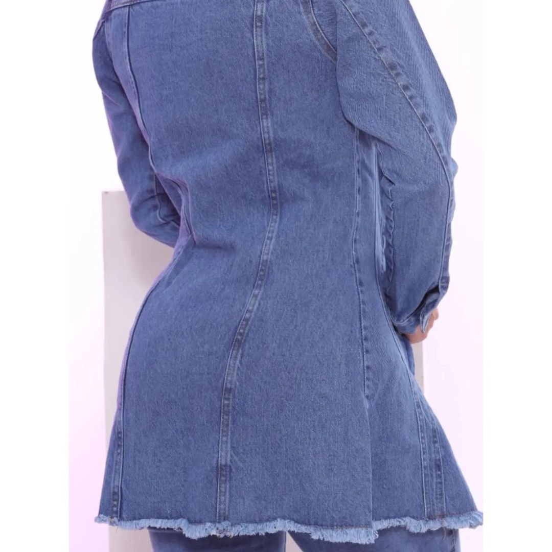 Jaqueta Parka Jeans Longa: Elegância e Conforto em Qualquer Estação - Imagem 5