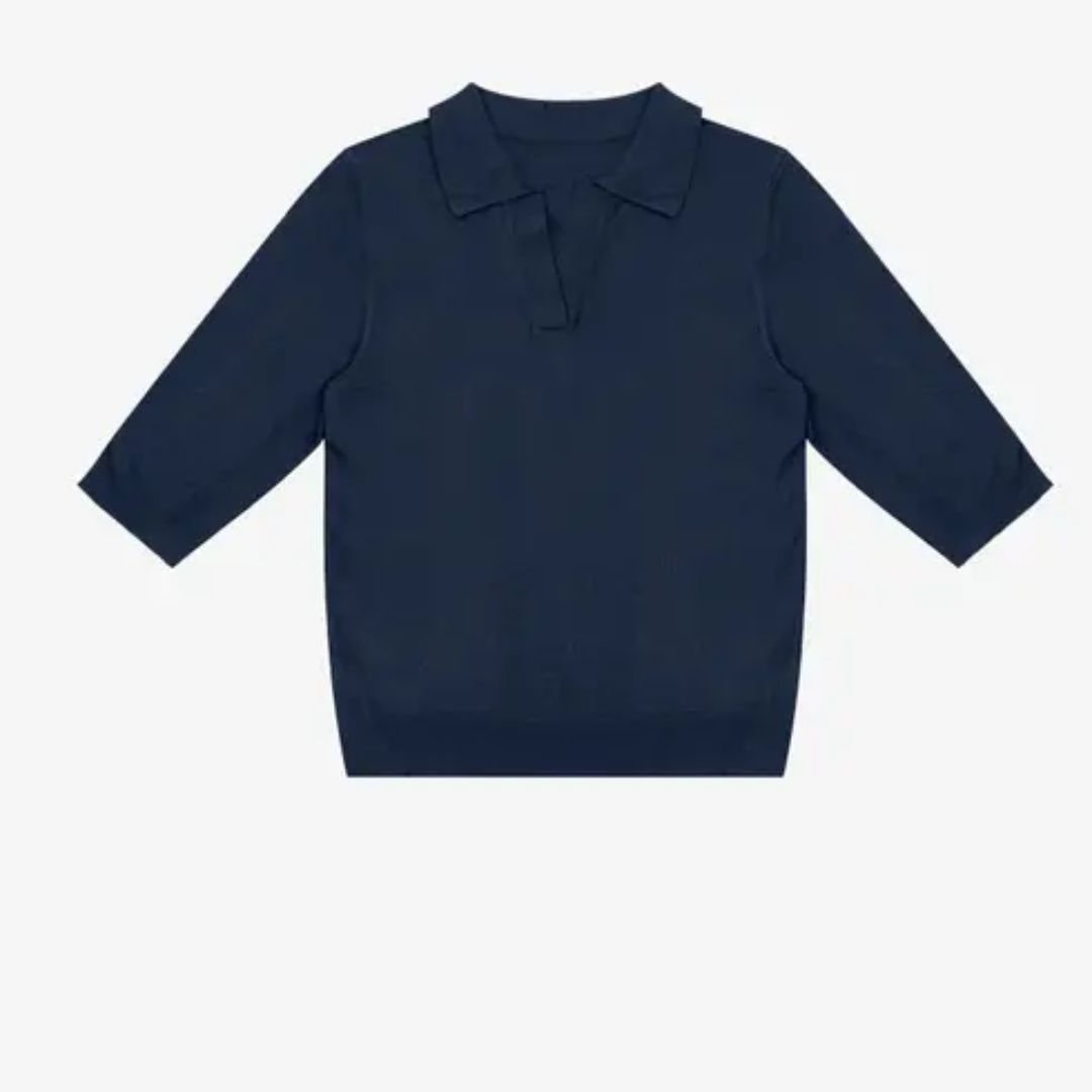 Blusa Polo Feminina Tricot Select Azul: Elegância e Conforto Diário - Imagem 5