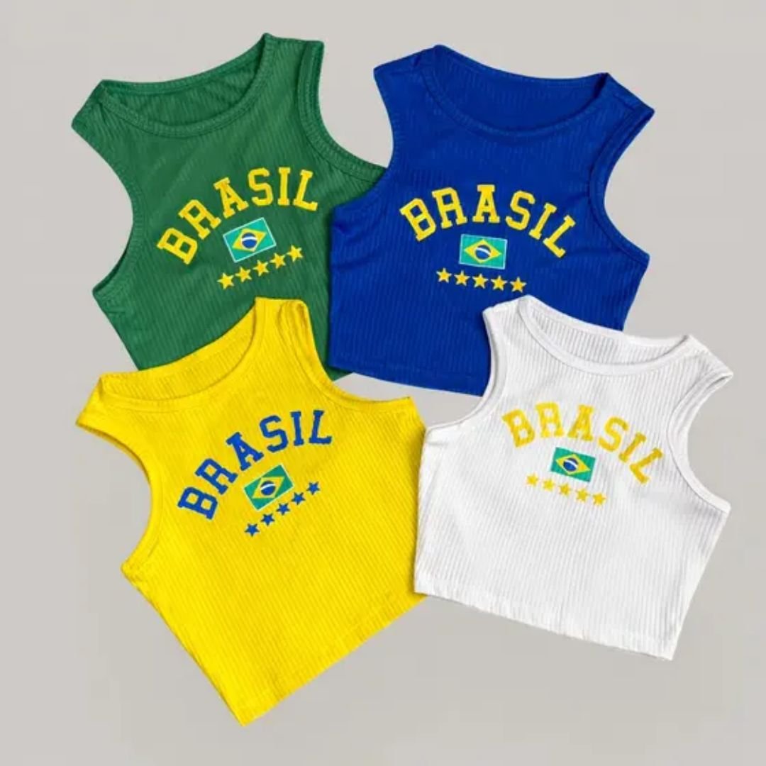 Kit 3 Blusinhas Cropped Regata Canelada para Seu Dia a Dia