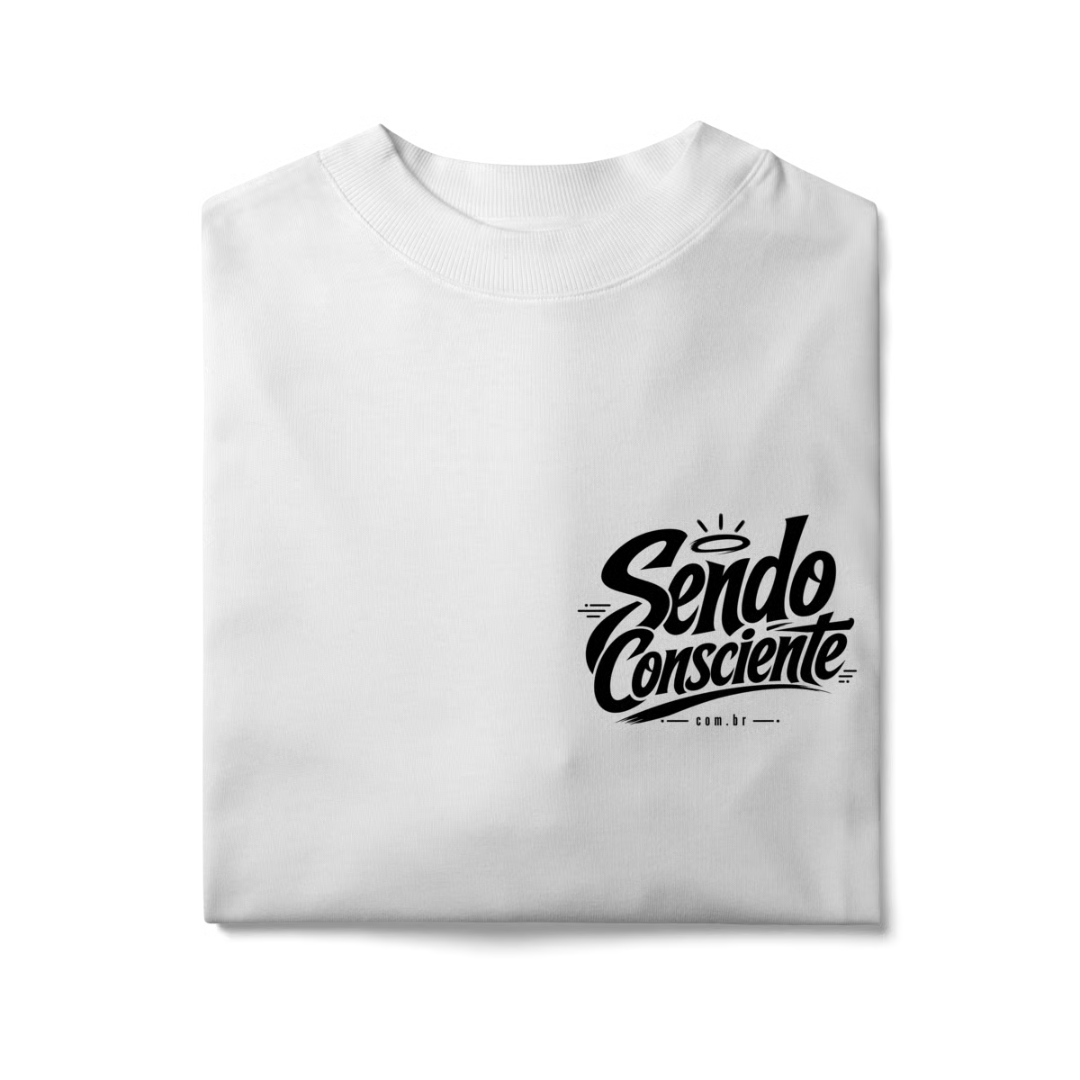 CAMISETA OVERSIZED — SENDO CONSCIENTE — DILEMA - Imagem 2